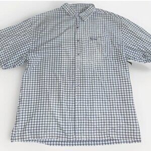 VTG Fubu Shirt Mens 3XL Plaid Button Up White/Blue Streetwear New York Y2K 90s
